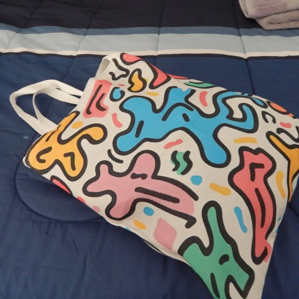 Keith Haring Inspired Design Perfect Size Tote.